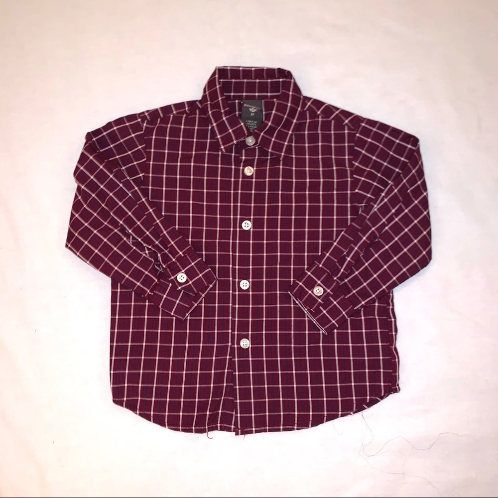 Dockers Boys 3T Collar/ Button Down burgundy